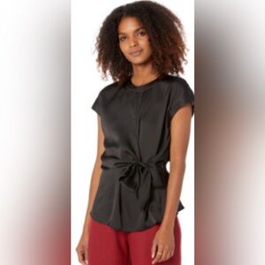 MICHAEL Michael Kors Black Short
Sleeve Wrap Top Size